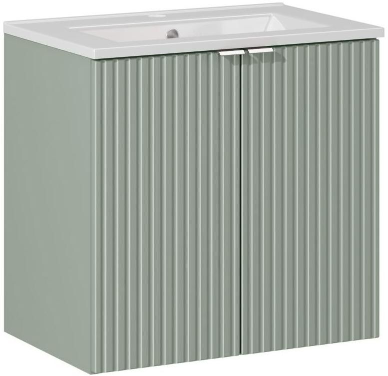 Set armoire Comad Line Reed Green LINE REED GREEN D 82-60-2D, lavabo Comad Dance White UM-2060RB DANCE 60-DP