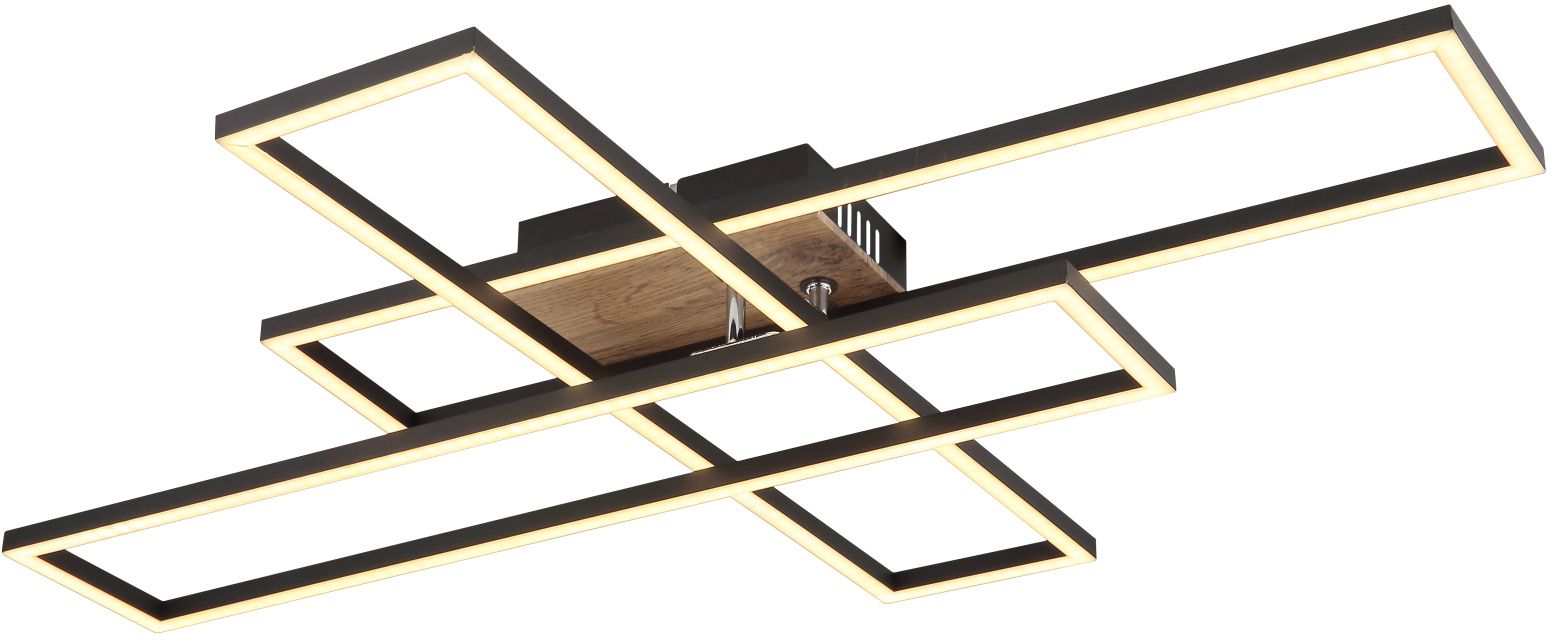Globo Lighting Dakari plafonnier 1x40 W noir-bois 67208-40