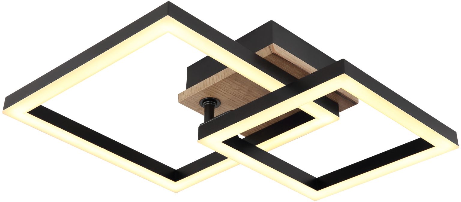 Globo Lighting Bard plafonnier 1x15 W noir-bois 672840-15