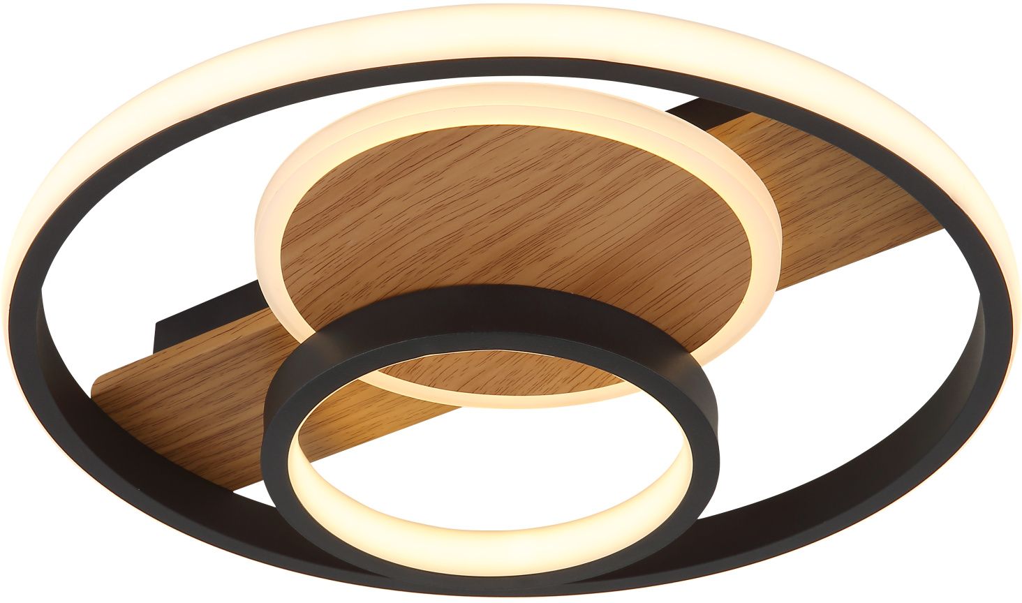 Globo Lighting Pikara plafonnier 1x24 W blanc-noir-bois 67322-24