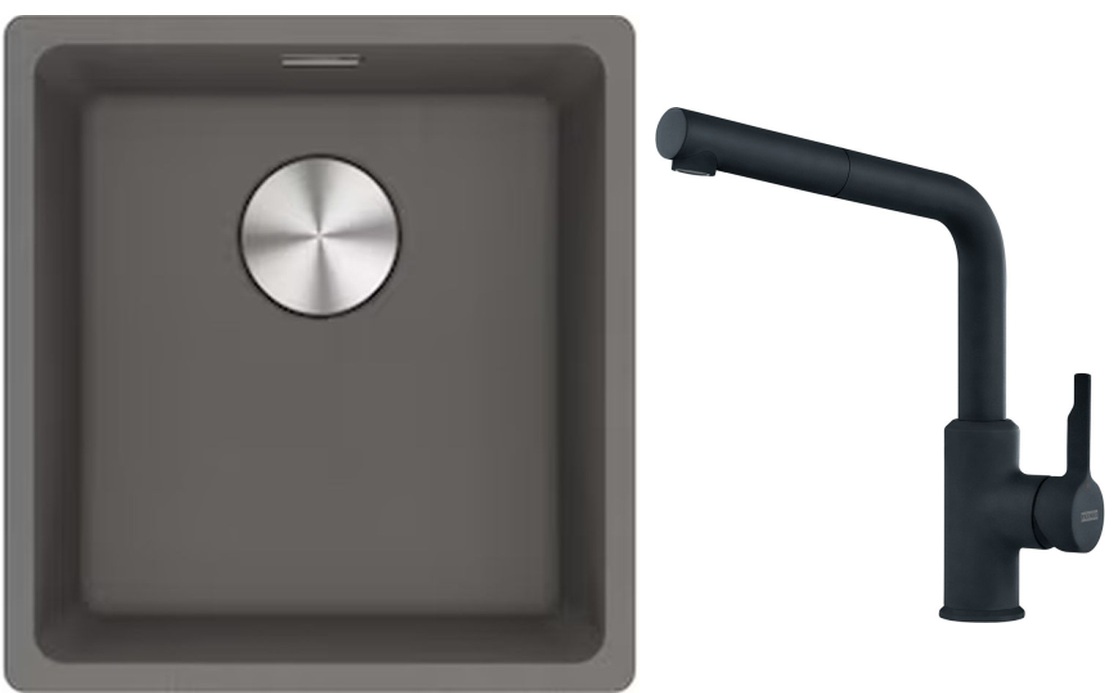 Set évier en granit Franke Maris 125.0687.250, mitigeur de cuisine Franke Urban 115.0627.523