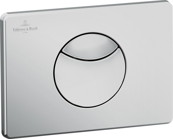 Villeroy & Boch ViConnect bouton de chasse d'eau pour WC chrome mat 92248569
