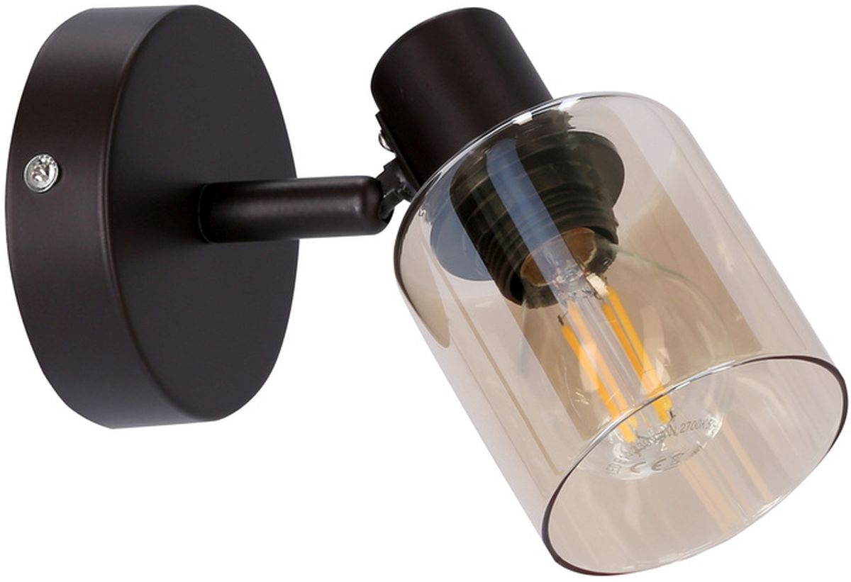 Candellux Agra applique murale 1x40 W noir-ambre 91-25036