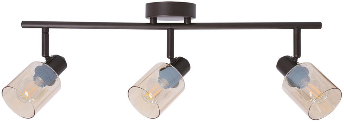 Candellux Agra plafonnier 3x40 W noir-ambré 93-25050