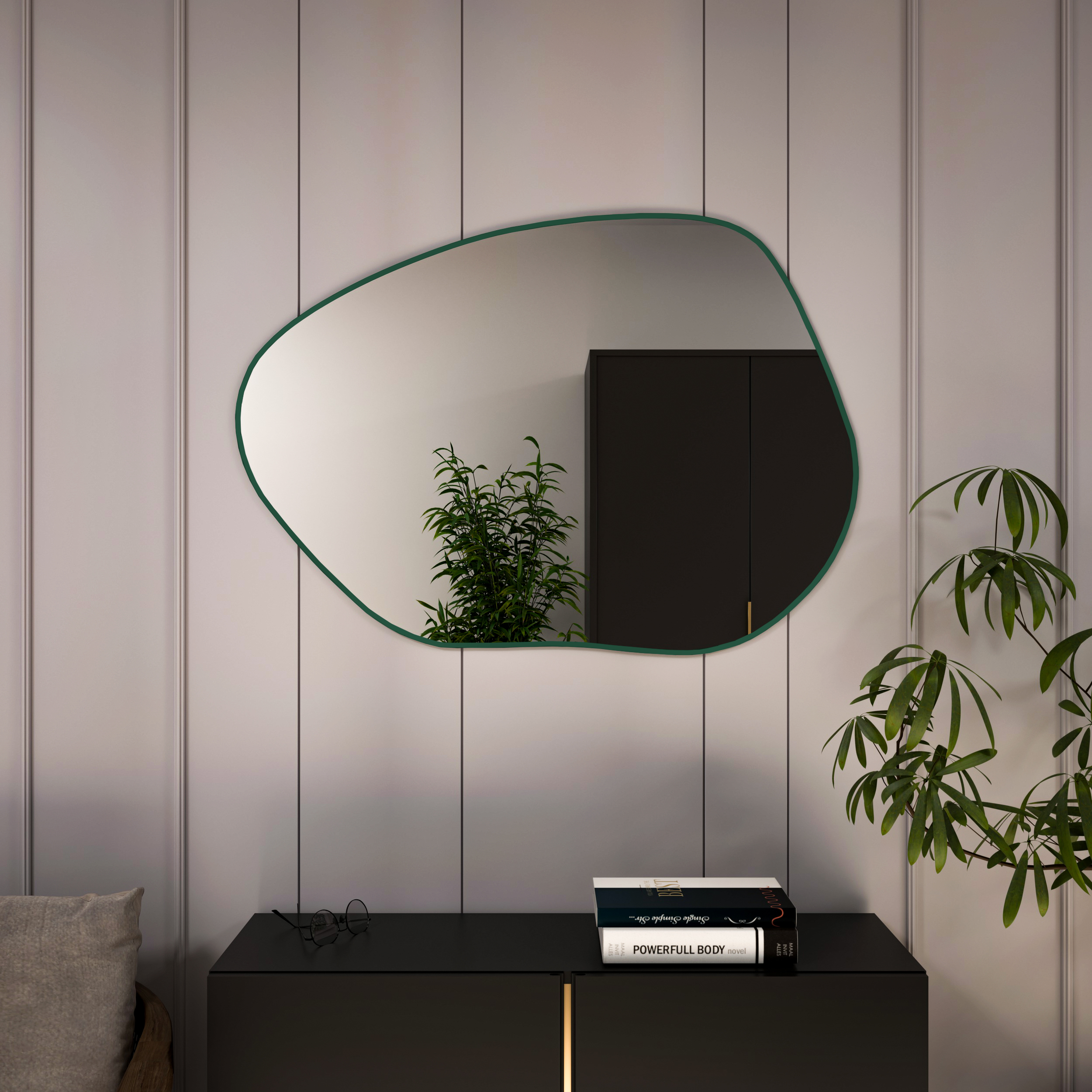 Baltica Design Tiny Border Stain I miroir 50x36 cm vert 5904107931180