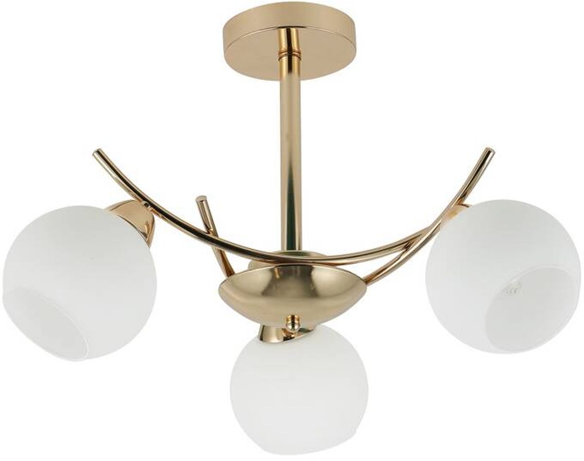 Candellux Amos plafonnier 3x40 W blanc-doré 33-37473