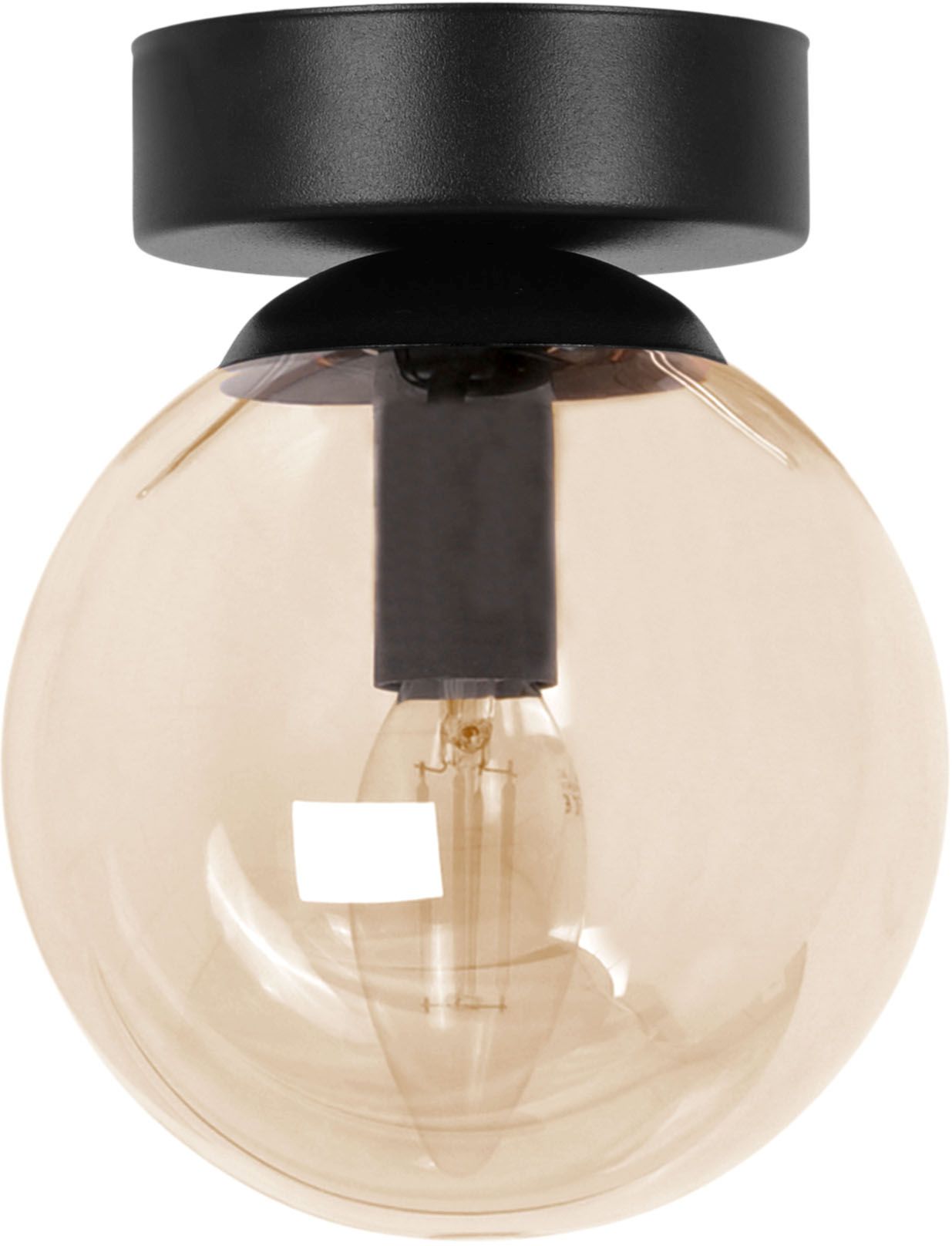 Kaja Piro plafonnier 1x10 W noir-ambré K-5366