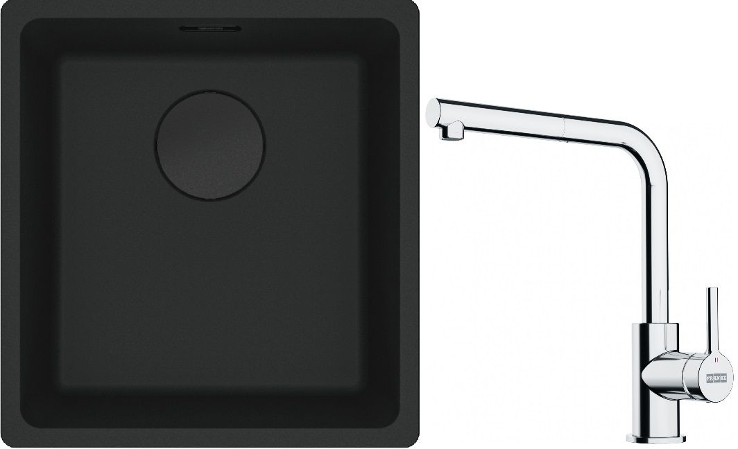 Set évier en granit Franke Maris 125.0697.760, mitigeur de cuisine Franke Lina 115.0712.420
