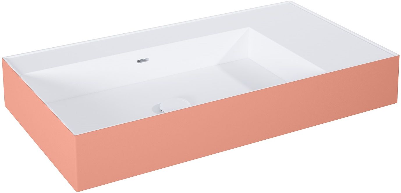 Elita Level lavabo 80.5x45.5 cm rectangulaire classique blanc-rose mat RE041461216020