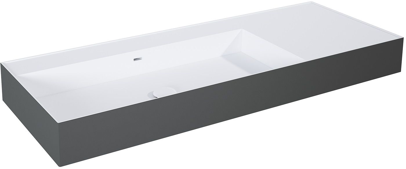 Elita Level lavabo 120.5x45.5 cm rectangulaire classique blanc-anthracite RE041461236180
