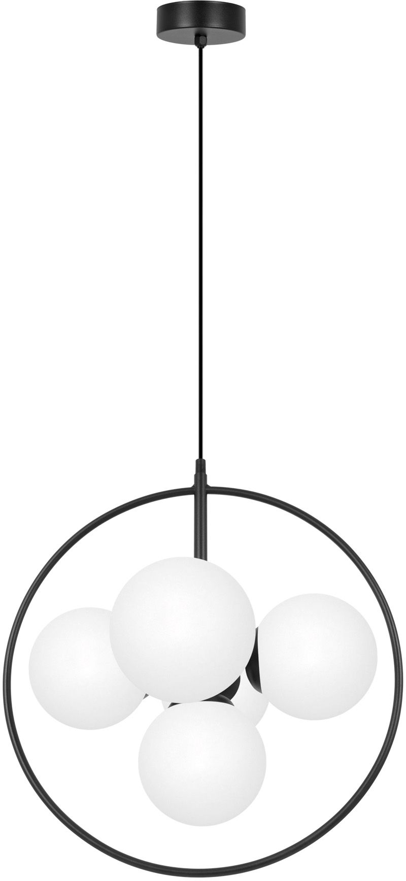 Kaja Geo lampe suspendue 5x10 W blanc-noir K-3838