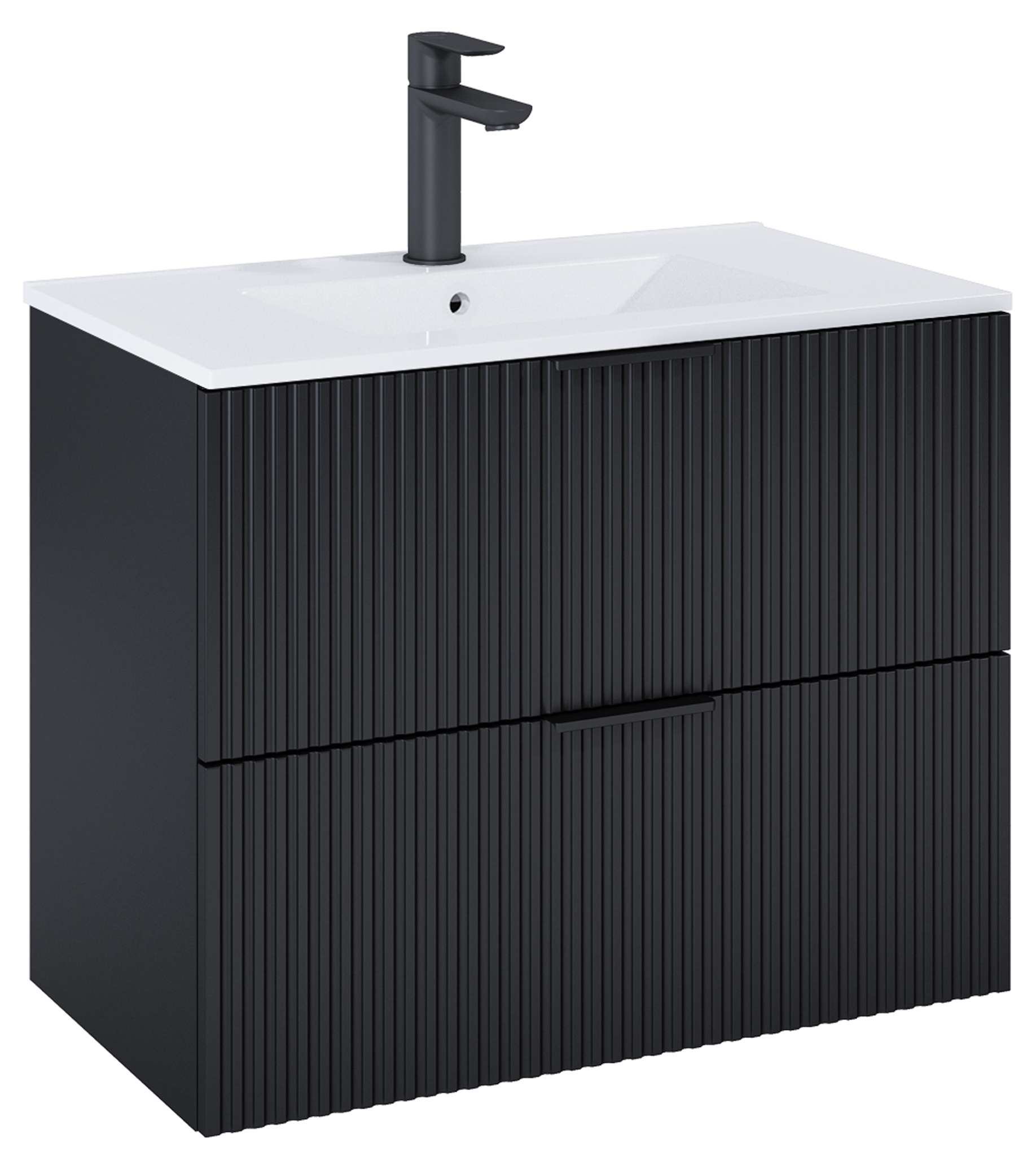 Roca Reef armoire 80x45x63.5 cm sous-lavabo suspendu noir A857955532