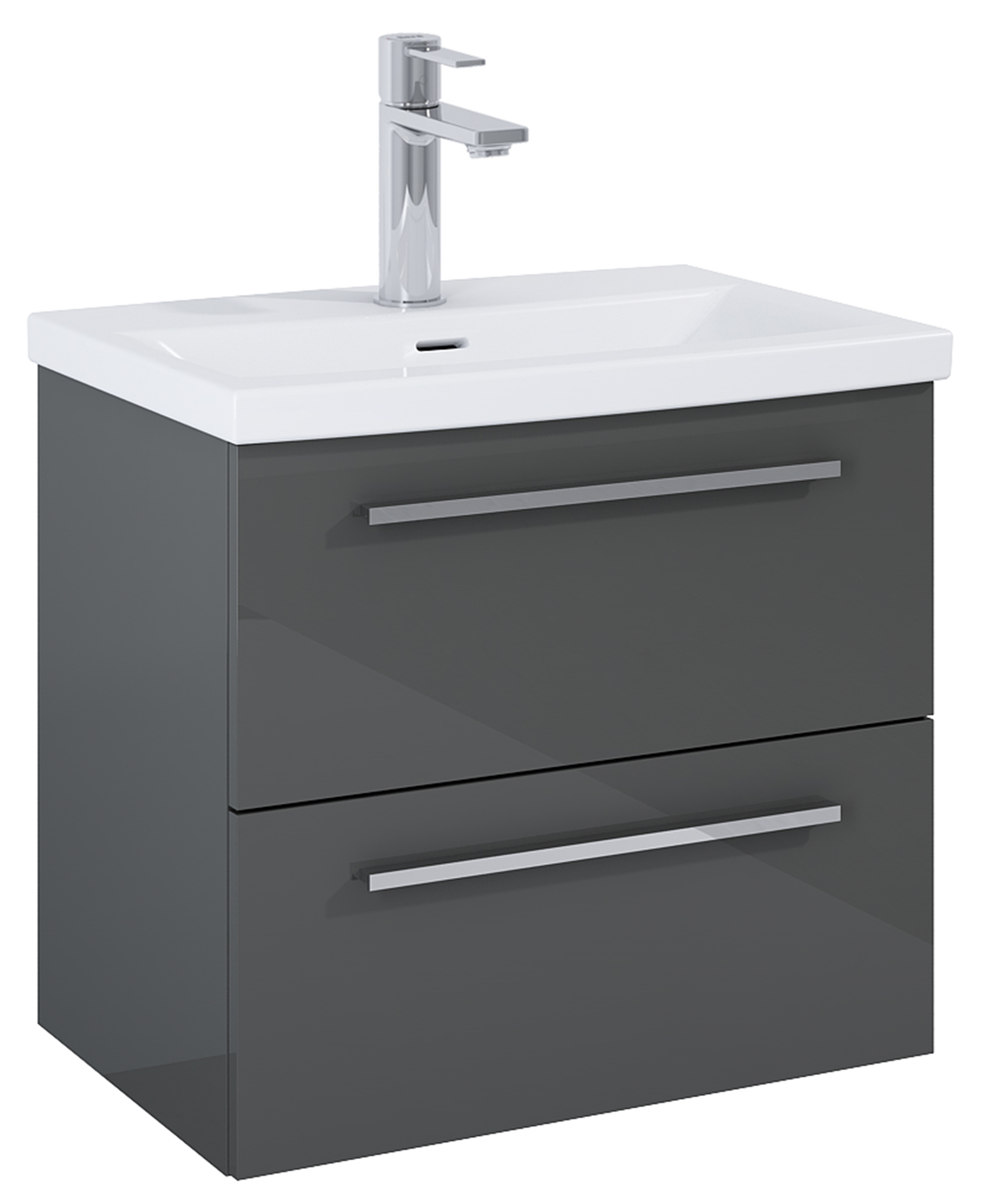 Roca Kwadro armoire 60x38.4x53 cm sous-lavabo suspendu anthracite A857969153