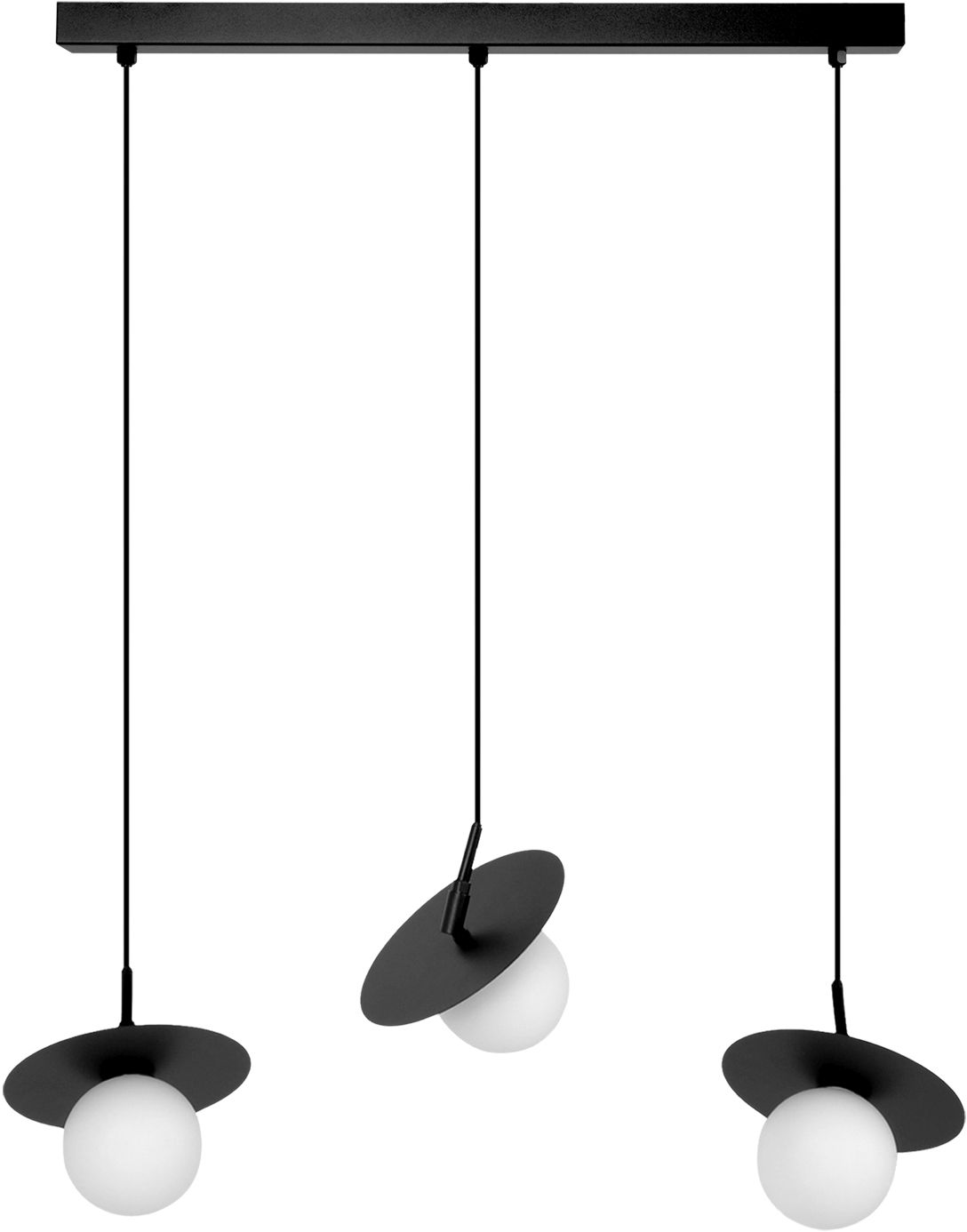 Kaja Sante lampe suspendue 3x10 W blanc-noir K-5374