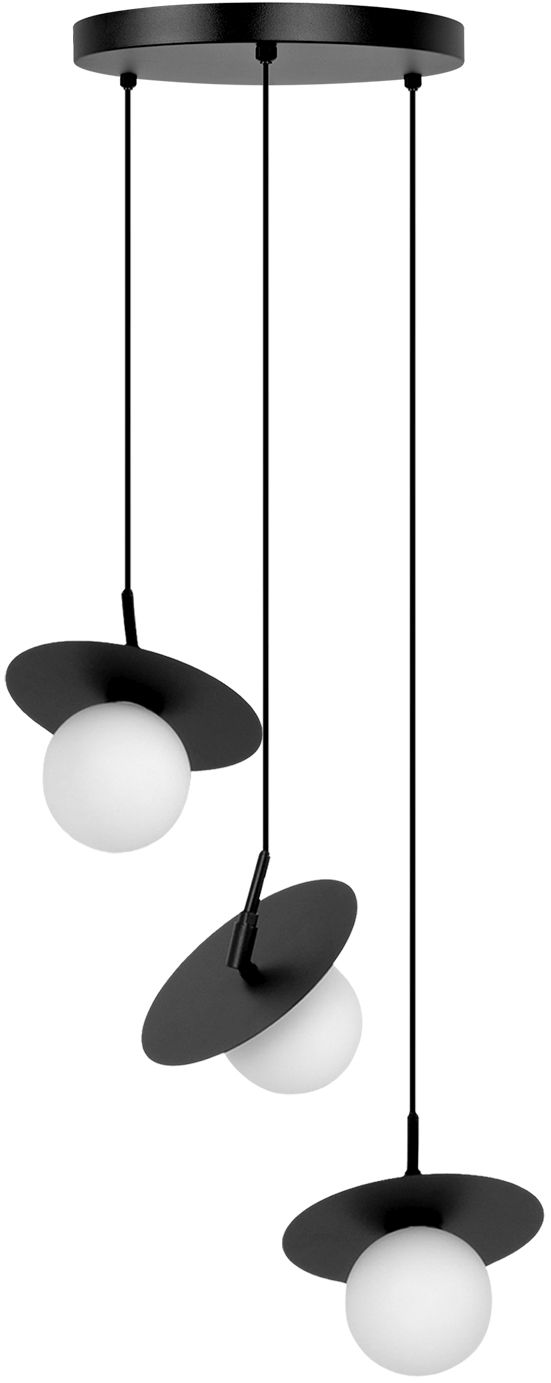 Kaja Sante lampe suspendue 3x10 W blanc-noir K-5375