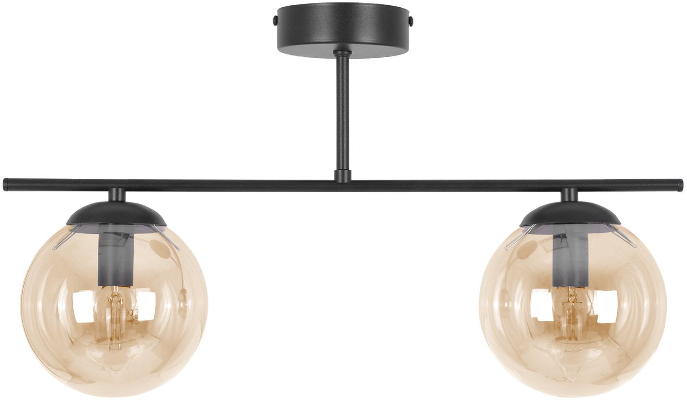 Kaja Delta plafonnier 2x10 W noir-ambré K-5163