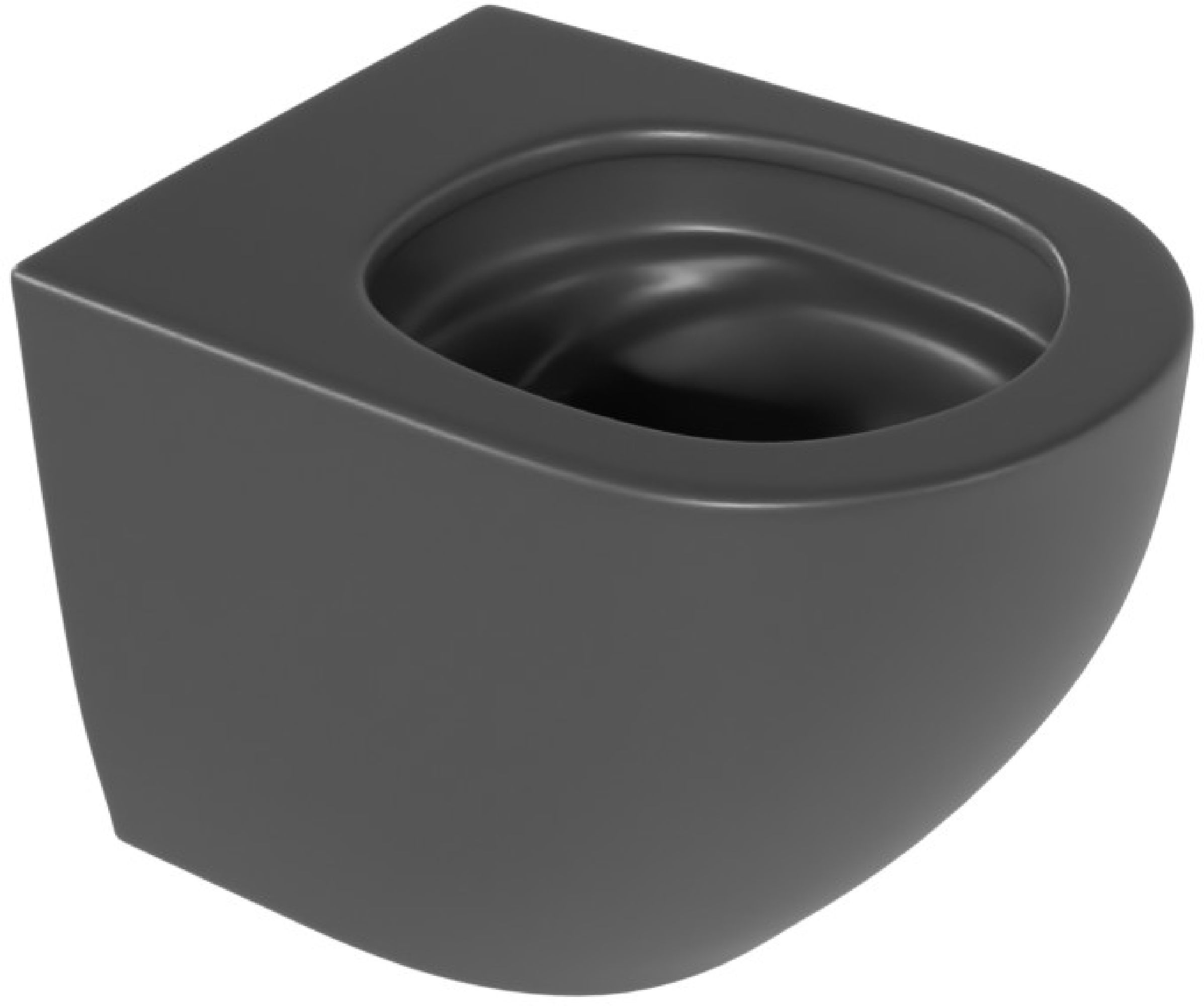 Excellent Luqa cuvette de wc suspendue oui oui noir mat CEAC.6403.480.BLM