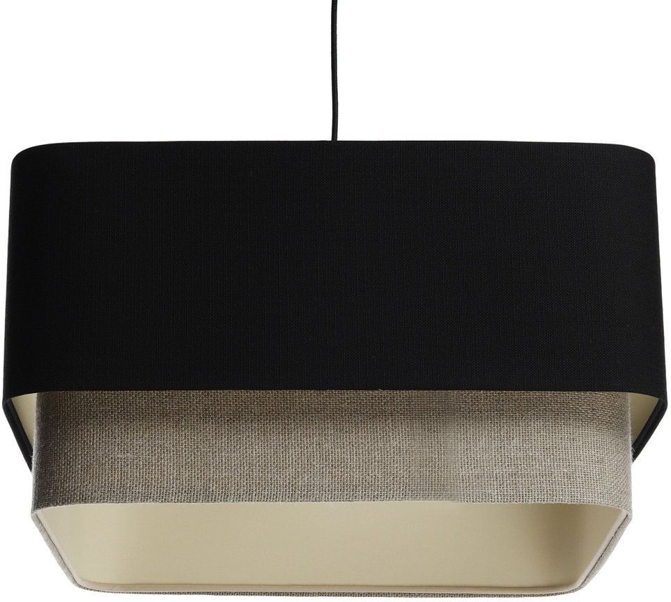 BPS Koncept Kwadro duo lampe suspendue 1x60 W noir-beige KWD-006