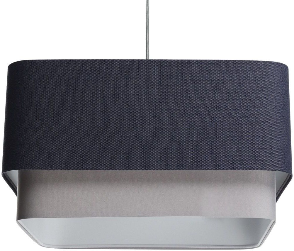 BPS Koncept Kwadro duo lampe suspendue 1x60 W gris/cendre-bleu marine KWD-008