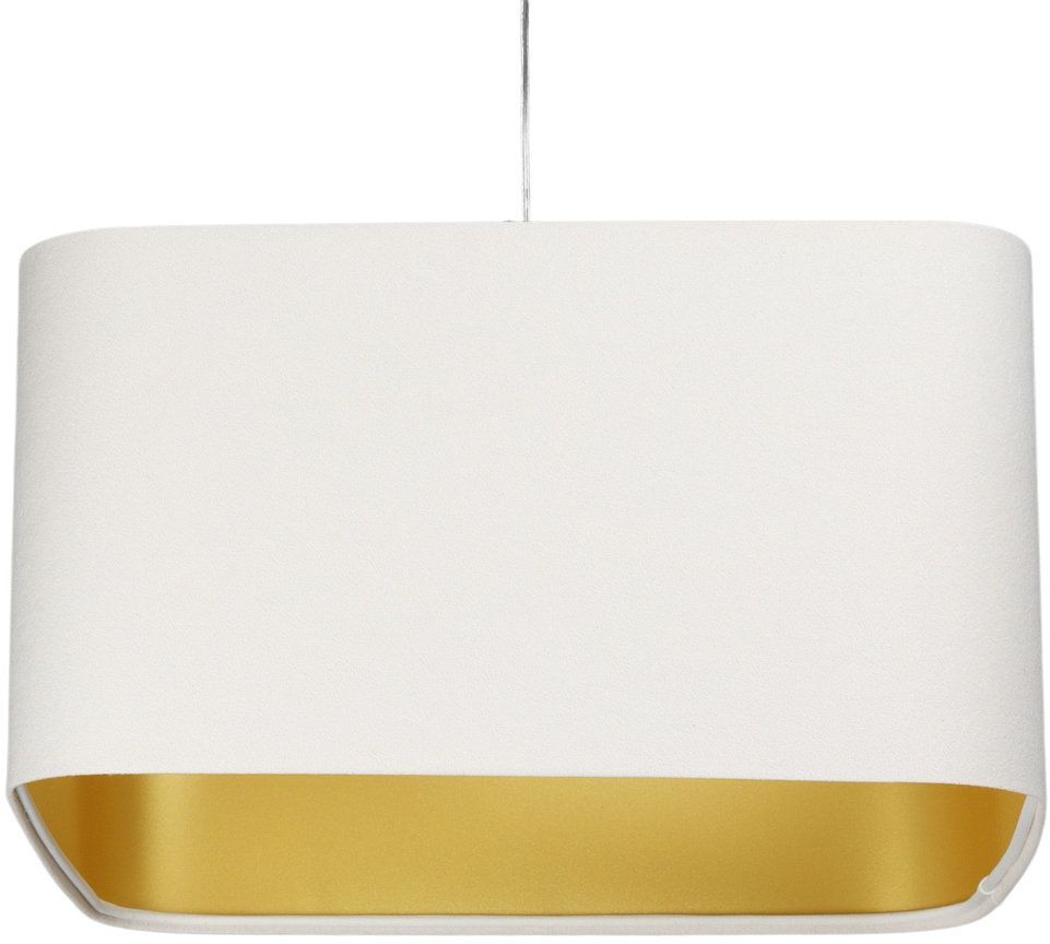 BPS Koncept Kwadro sue lampe suspendue 1x60 W blanc-doré KW-109-40W25