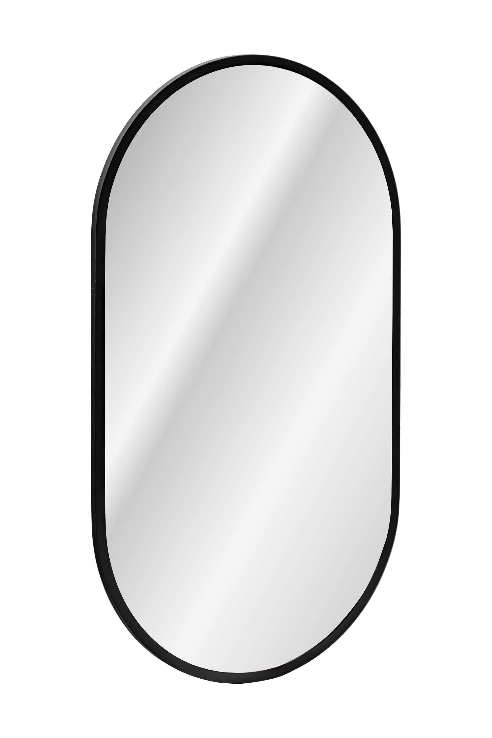 Comad Apollo miroir 50x90 cm ovale avec éclairage noir LUSTRO APOLLO BLACK