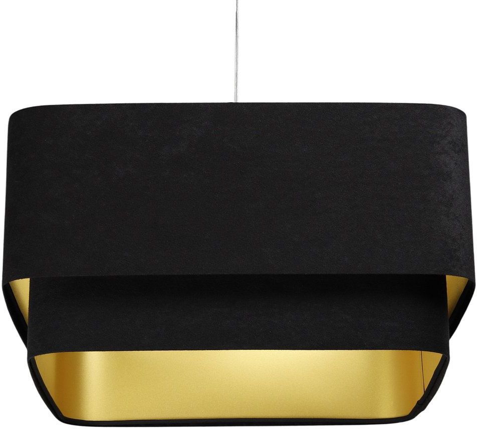 BPS Koncept Kwadro Duo Sue lampe suspendue 1x60 W noir-doré KWD-019