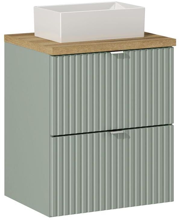 Set armoire Comad Line Reed Green LINE REED GREEN D 82-50-2S, lavabo Comad Gaja UN-GAJA35-SW 78570A(35), NOVA OAK A 89-50