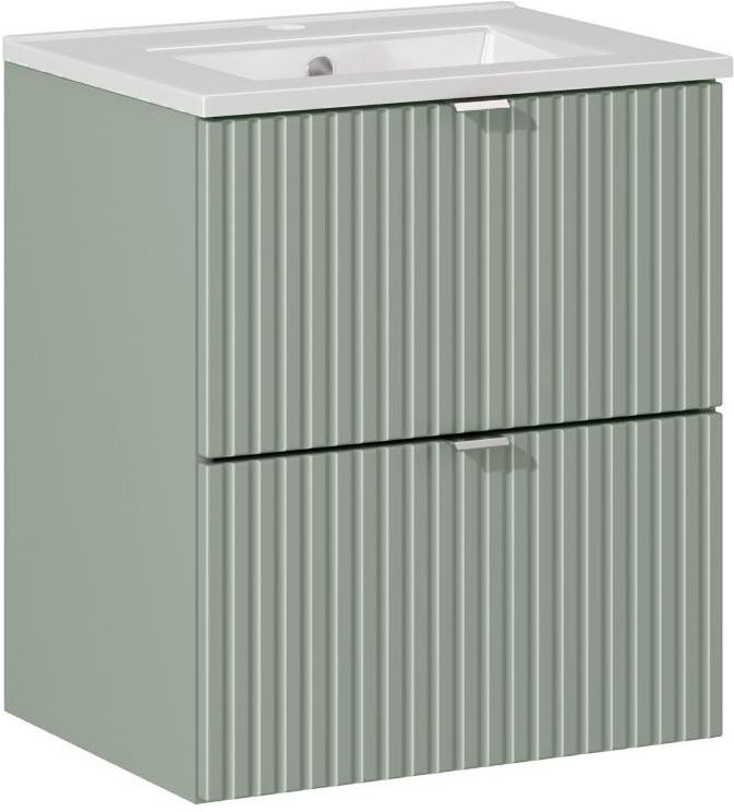 Set armoire Comad Line Reed Green LINE REED GREEN D 82-50-2S, lavabo Comad Dance White UM2050RBDANCE50DP