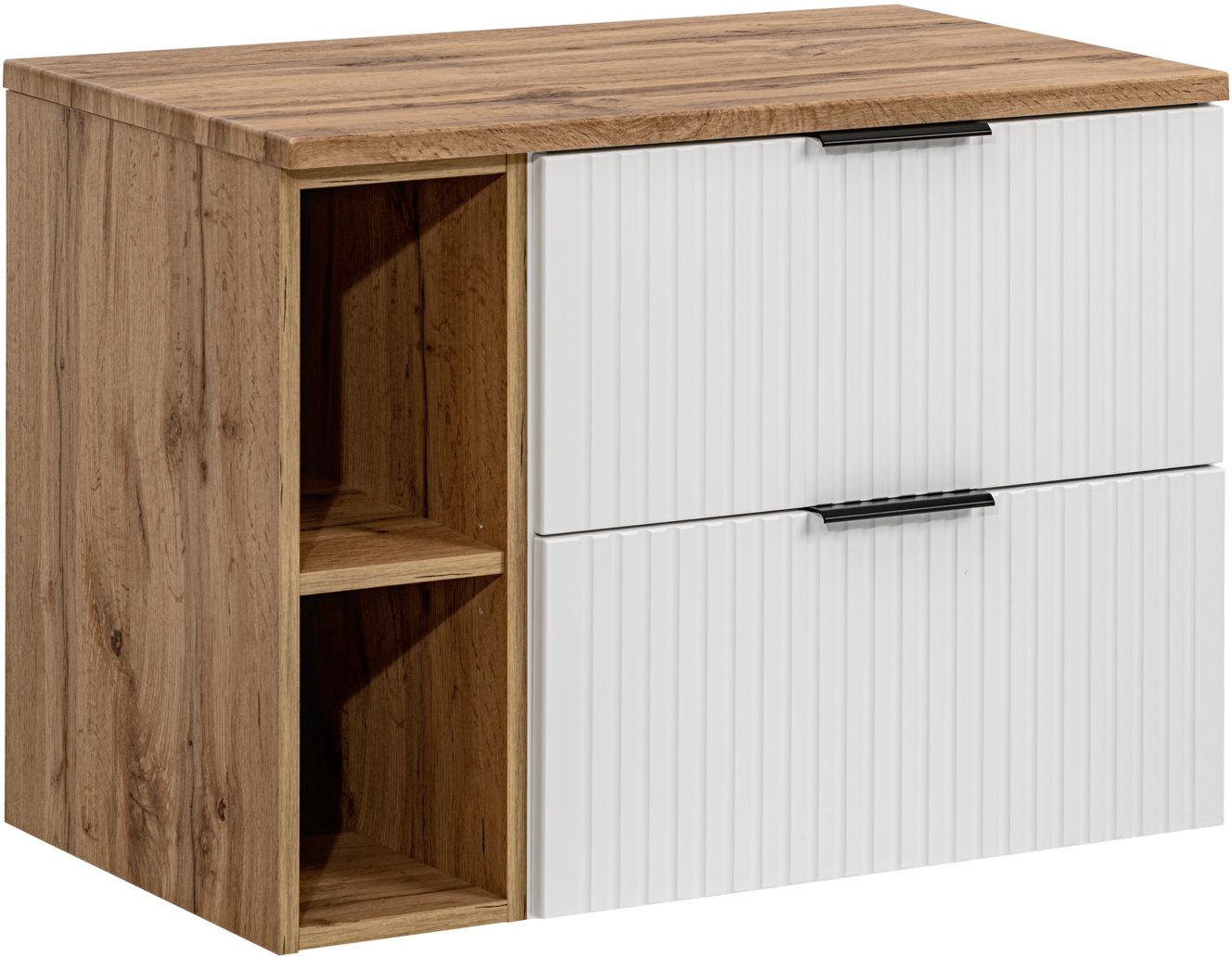 Set armoire Comad Adel White ADEL WHITE 82-60-B-2S, plan de travail Comad Adel Oak ADEL OAK 89-80-B, XILO OAK 81-01-A