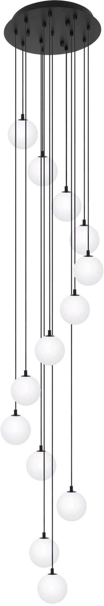 Kaja Aspen lampe suspendue x10 W blanc-noir KP-29