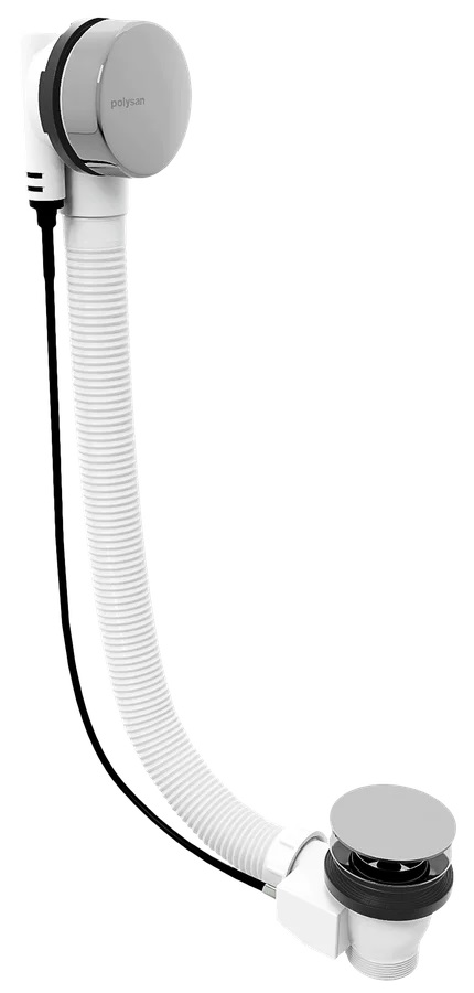 Polysan siphon de baignoire chrome 71852