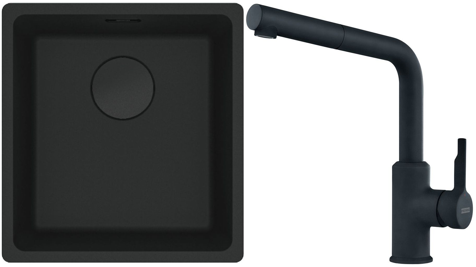 Set évier en granit Franke Maris 125.0697.760, mitigeur de cuisine Franke Urban 115.0627.523