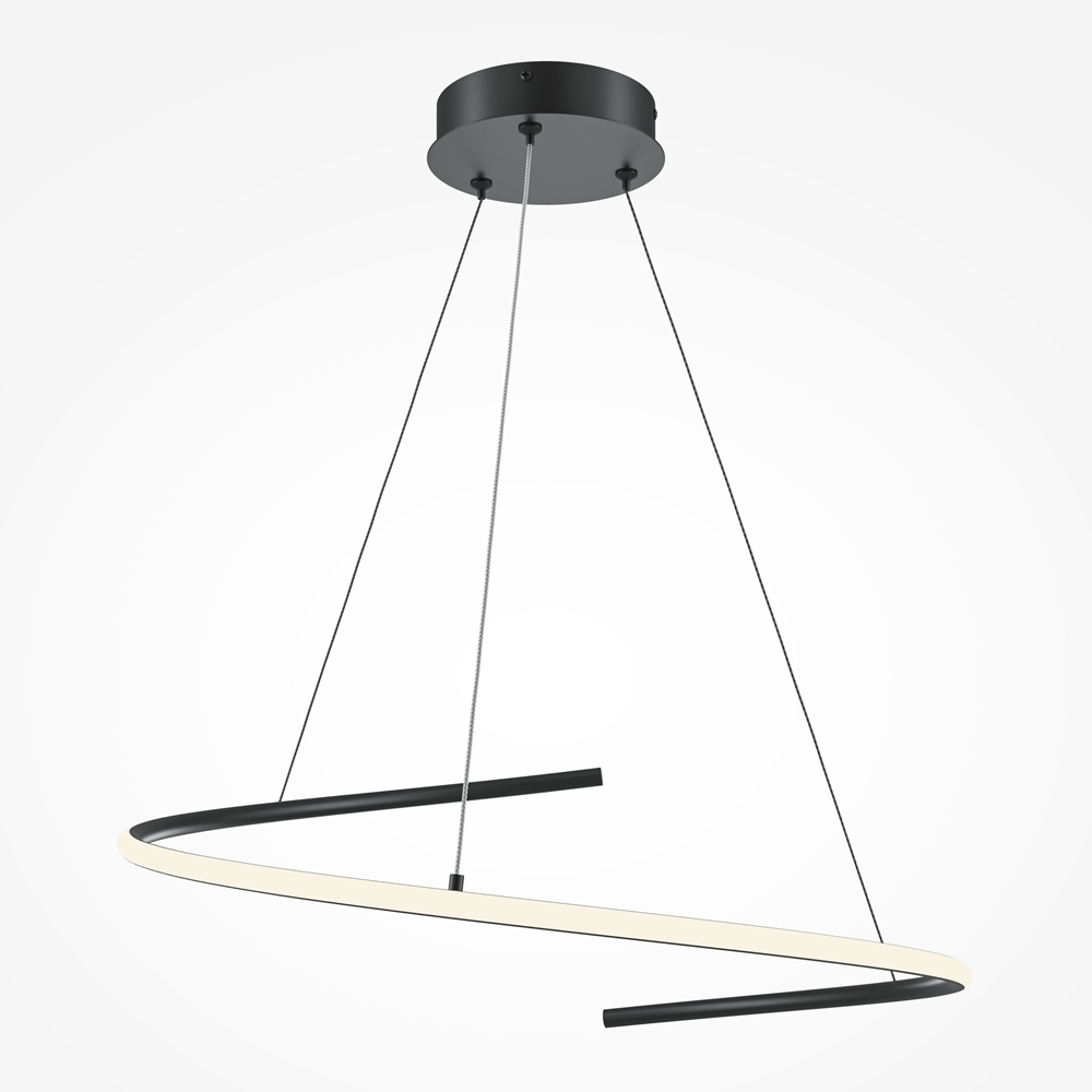 Maytoni Curve lampe suspendue 1x31 W noir MOD242PL-L33BK