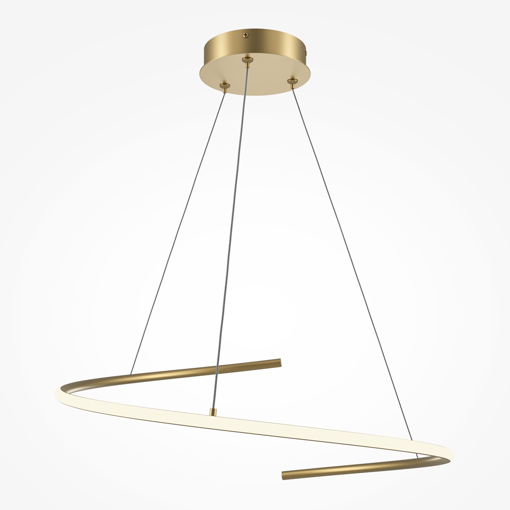 Maytoni Curve lampe suspendue 1x31 W doré MOD242PL-L33BSK