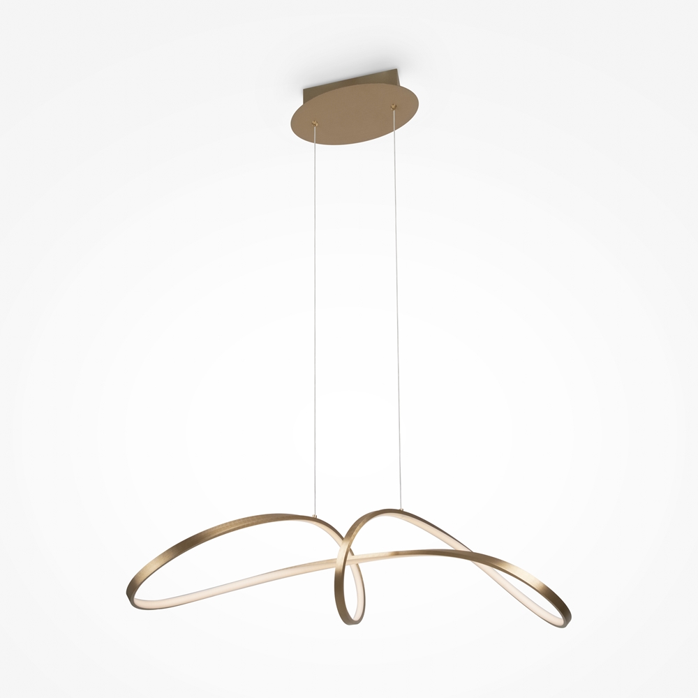 Maytoni Curve lampe suspendue 1x42 W doré MOD156PL-L52G4K