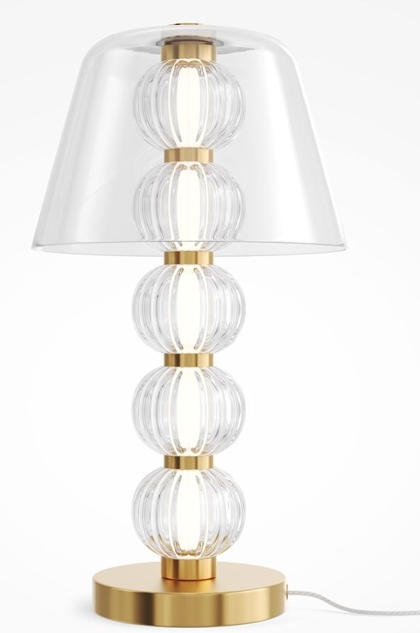 Maytoni Amulet lampe de table 1x10 W transparent-doré MOD555TL-L8G3K