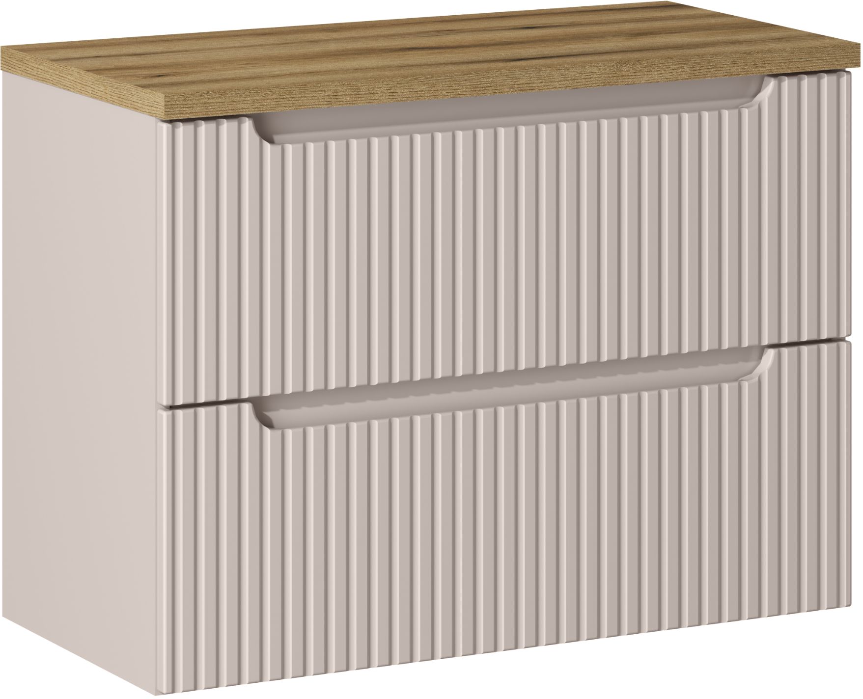 Set armoire Comad Nova Cashmere NOVA CASHMERE 82-80-2S, plan de travail Comad Nova Oak NOVA OAK A 89-80