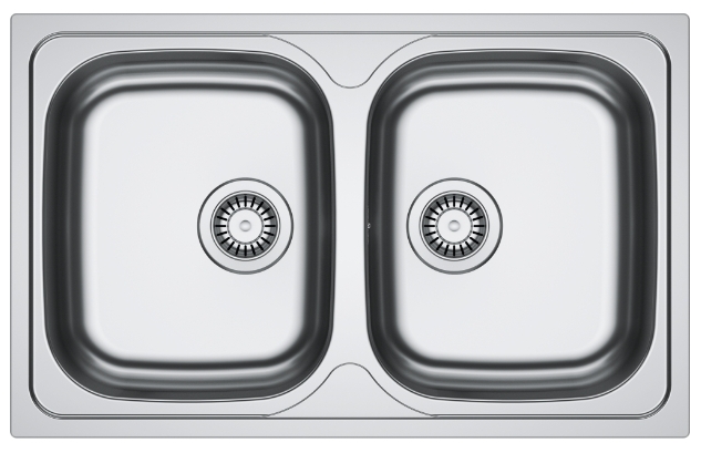 Franke Spark évier en acier inoxydable 80x50 cm acier 101.0712.234