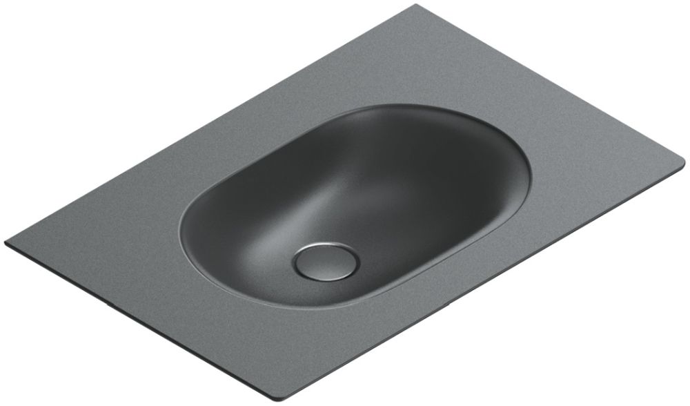 Catalano Sfera lavabo 60x50 cm rectangulaire classique-de meuble noir 0520611022