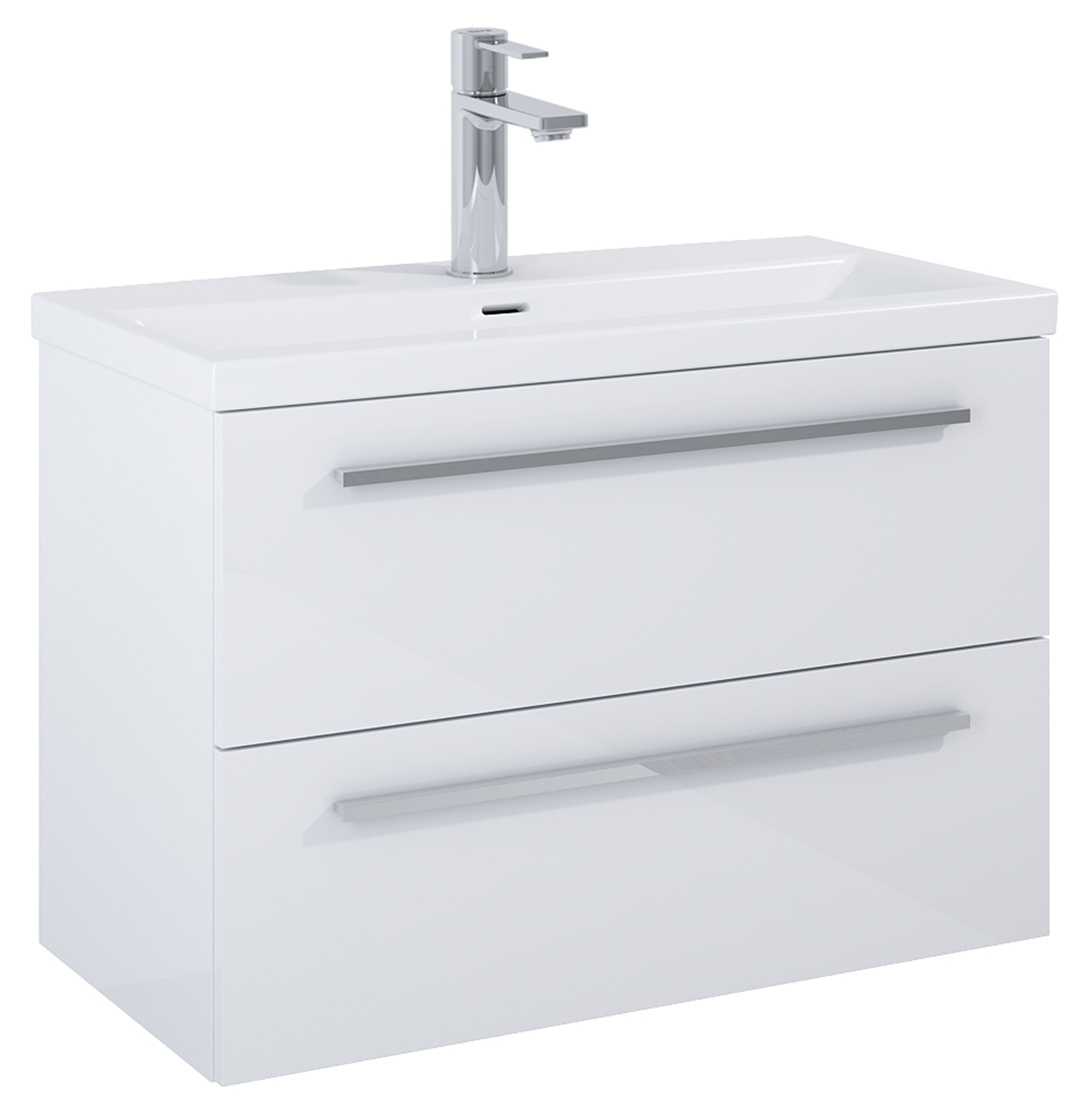 Roca Kwadro armoire 79.8x38.4x53 cm sous-lavabo suspendu blanc A857970806
