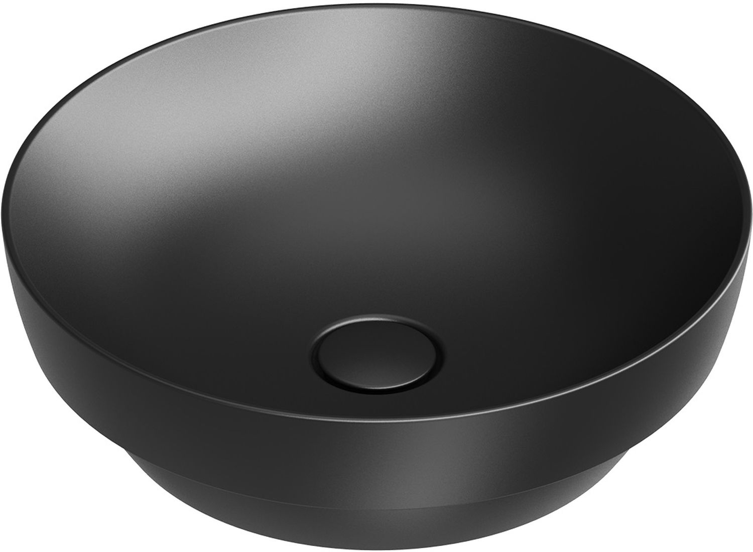 Catalano Sfera lavabo 40x40 cm ronde encastrée noir mat 0524400022