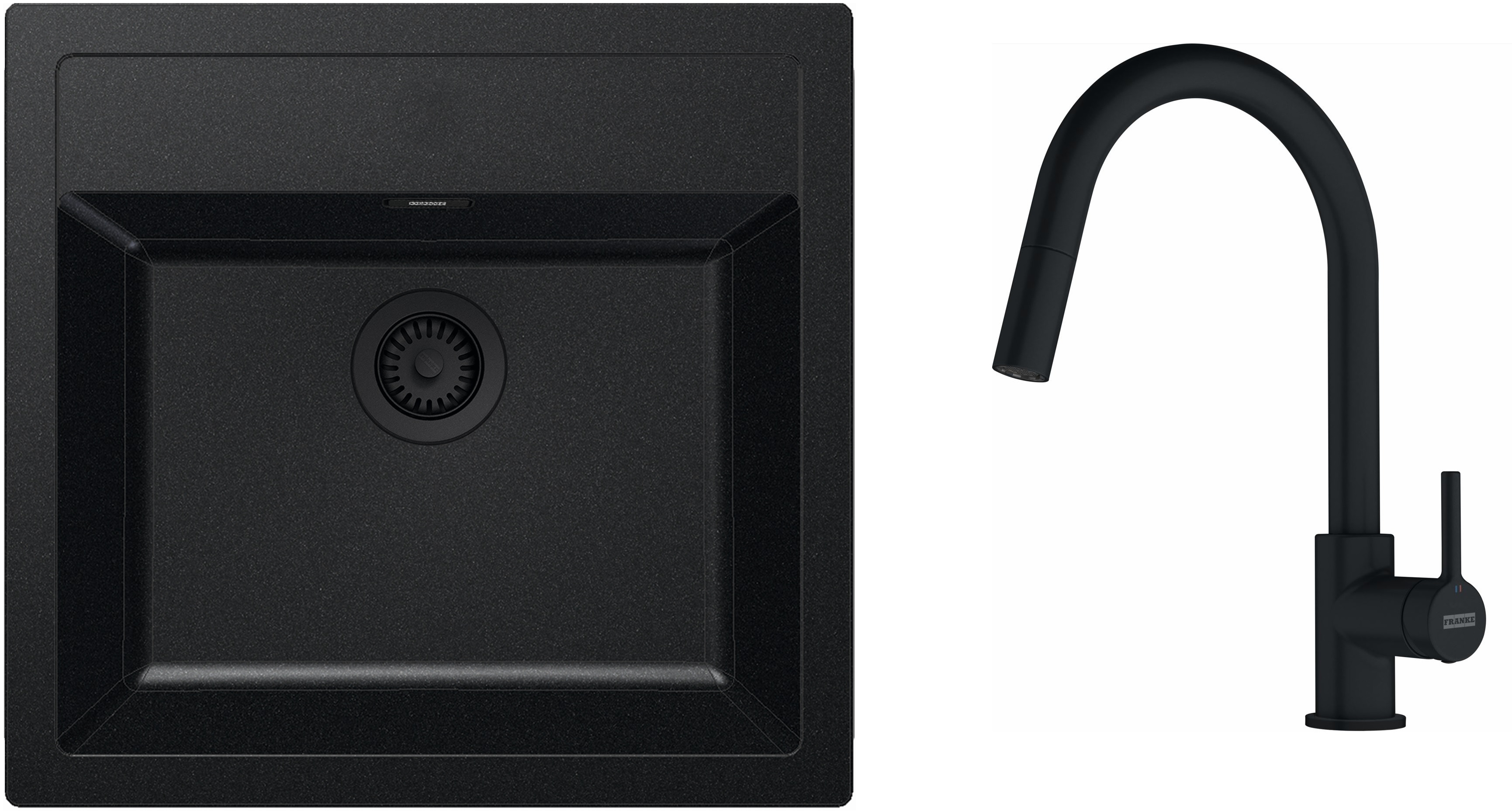 Franke Sirius SID évier avec mitigeur noir/noire 143.0733.328