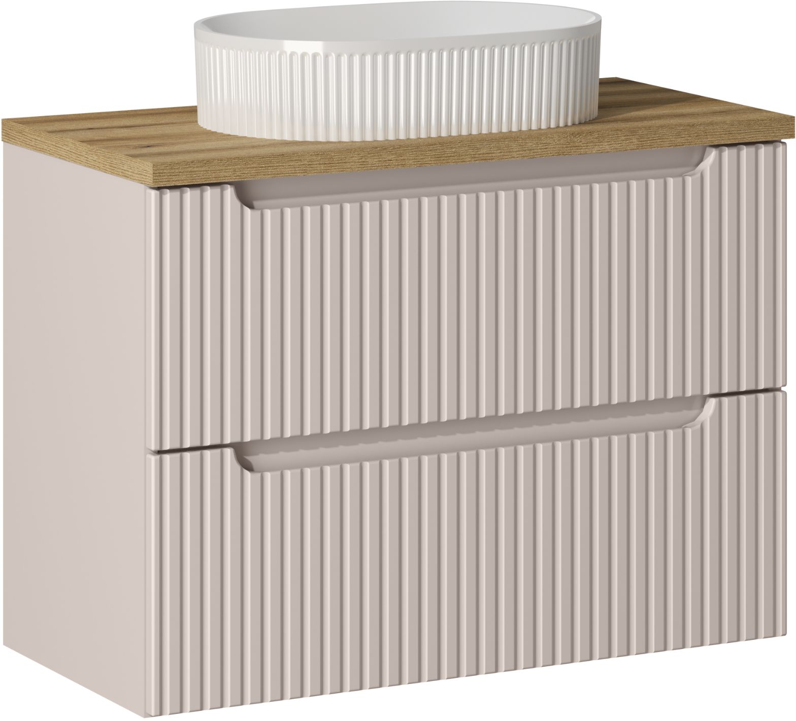 Set armoire Comad Nova Cashmere NOVA CASHMERE 82-80-2S, lavabo Comad Beyond BEYOND 5 WHITE ( E-6564 ), NOVA OAK A 89-80