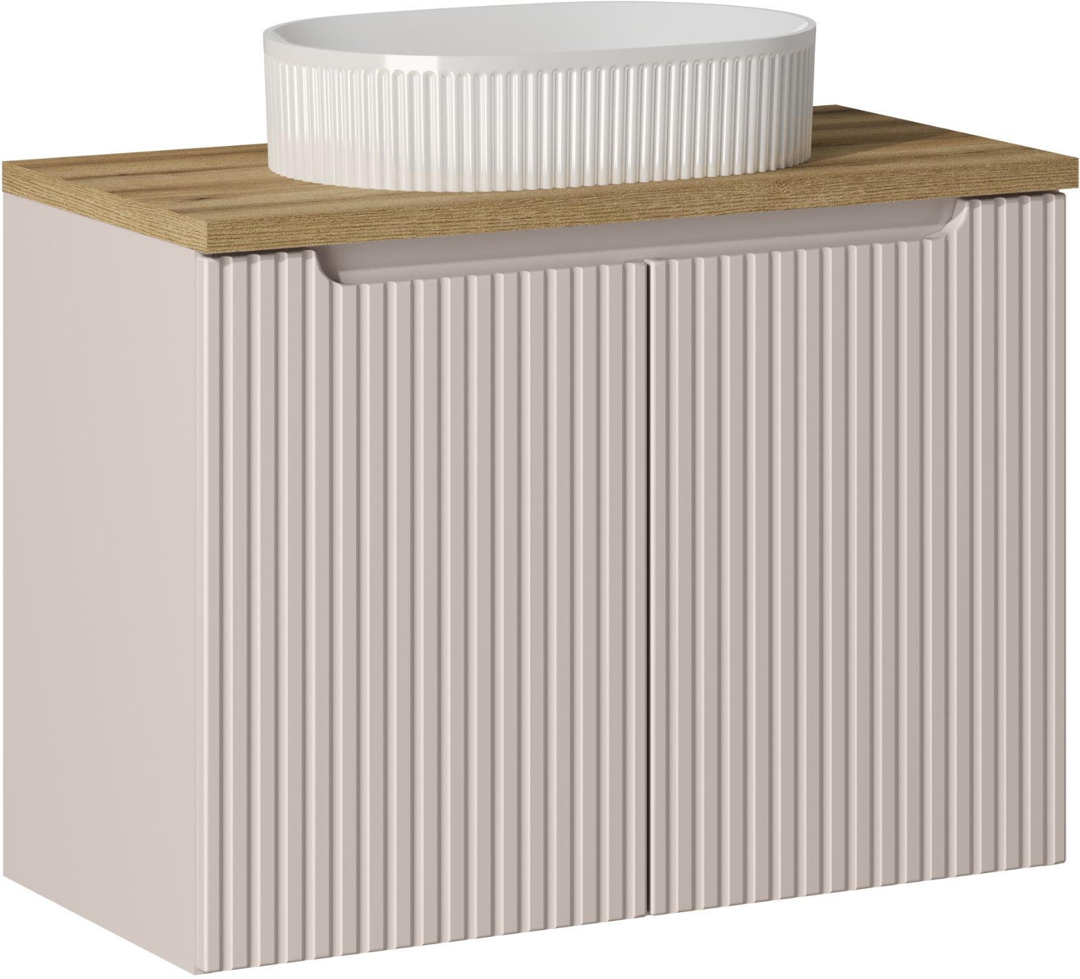 Set armoire Comad Nova Cashmere NOVA CASHMERE 82-80-2D, lavabo Comad Beyond BEYOND 5 WHITE ( E-6564 ), NOVA OAK A 89-80