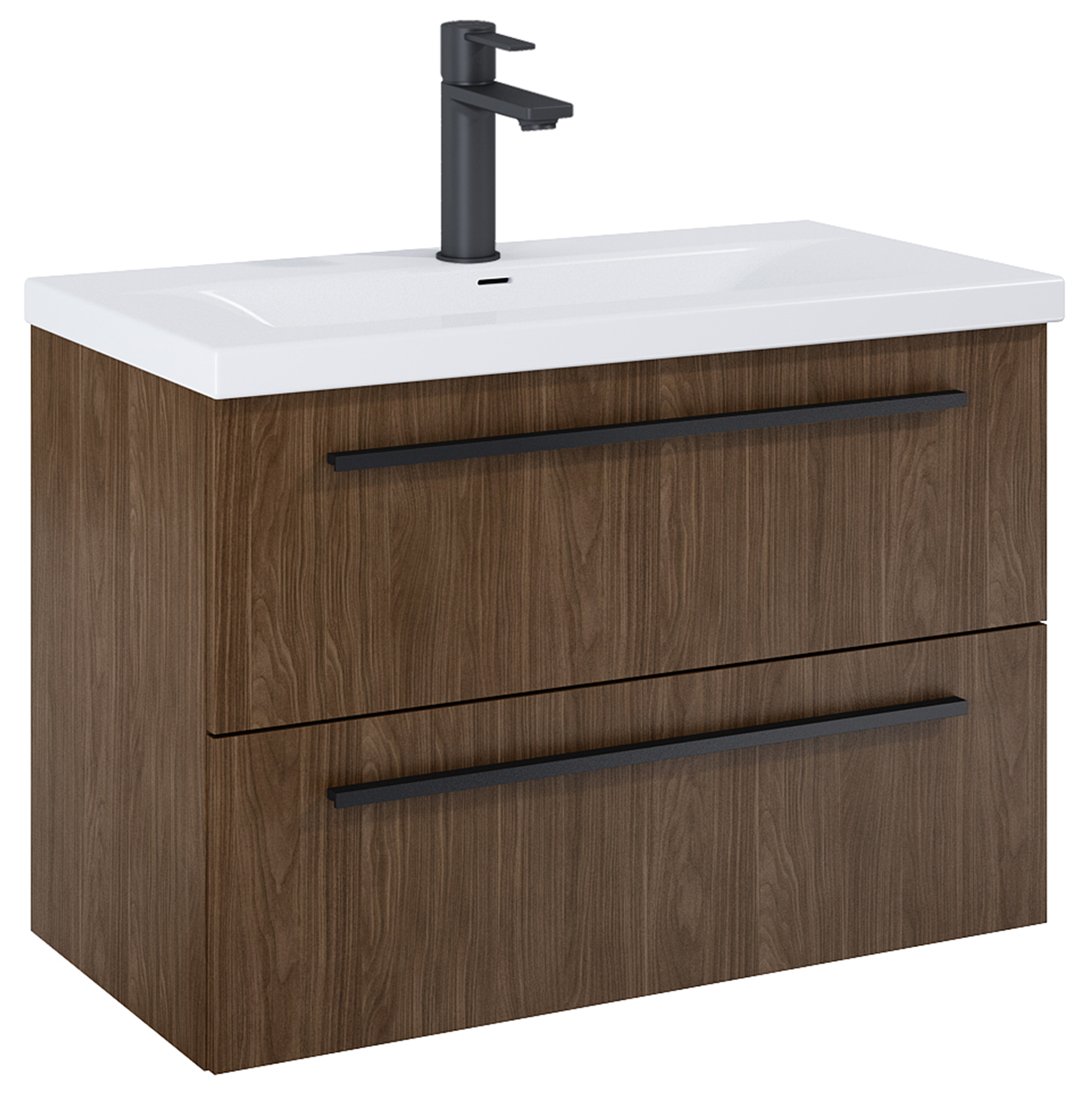 Roca Kwadro armoire 79.8x38.4x53 cm sous-lavabo suspendu noyer A857970540