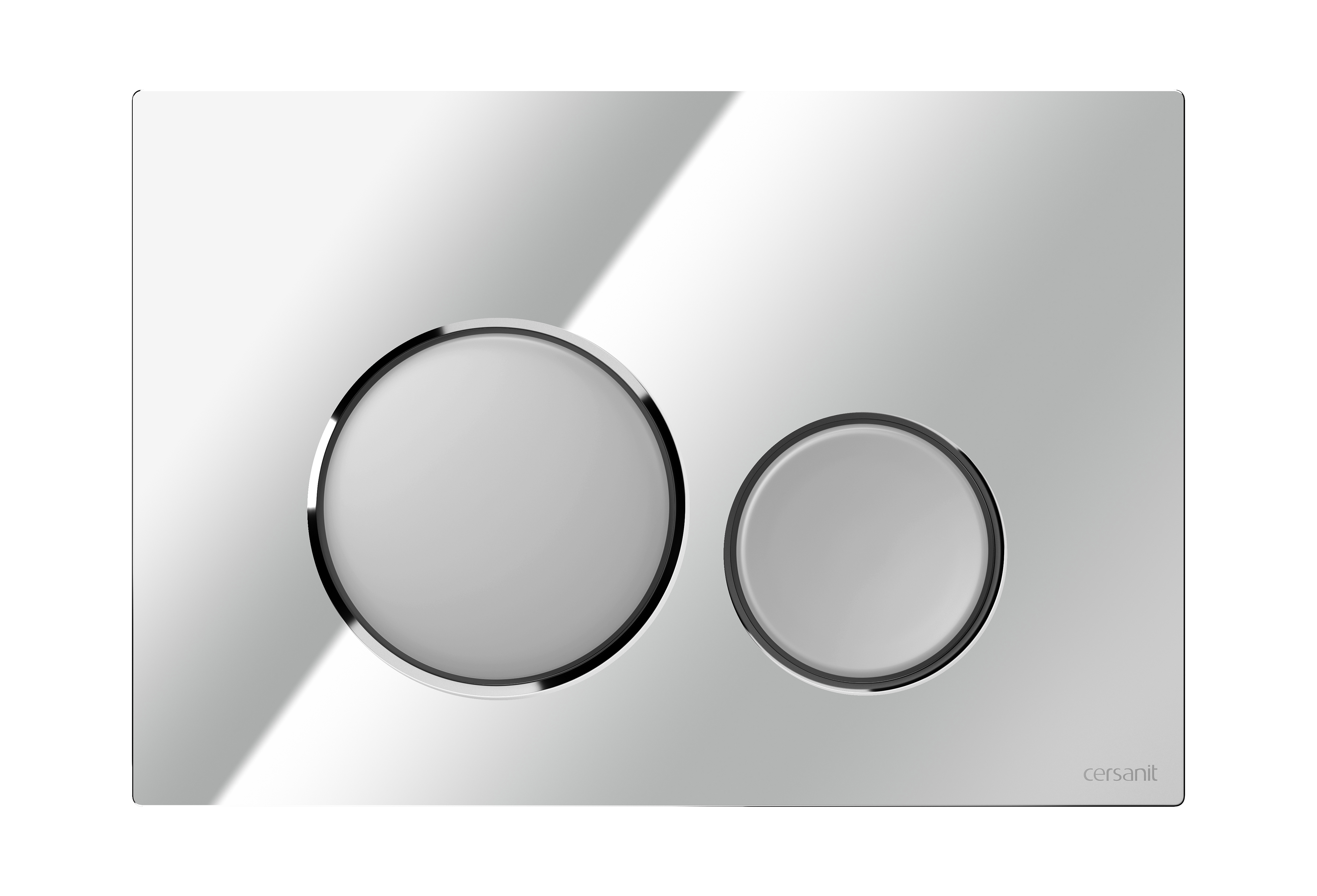 Cersanit Luna bouton de chasse d'eau pour WC chrome brillant-chrome mat K97-0567