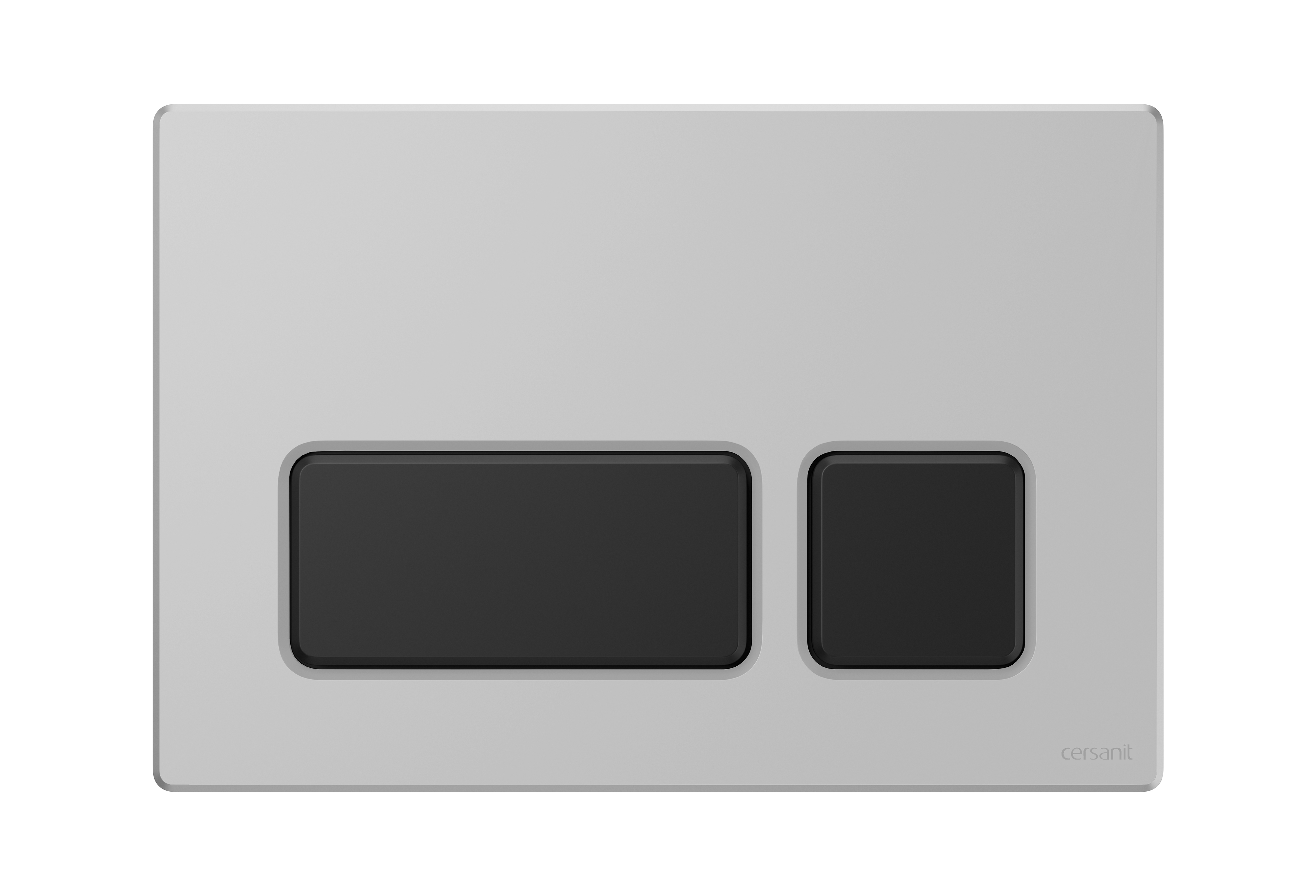 Cersanit Block bouton de chasse d'eau pour WC chrome mat-noir K97-0407