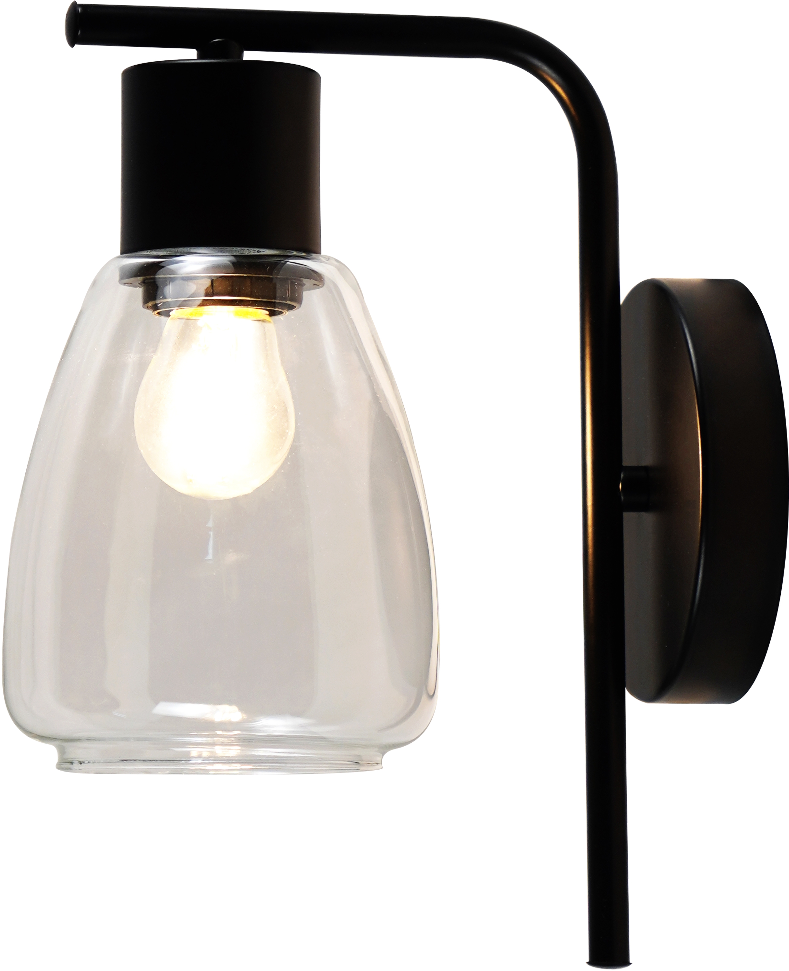 Candellux Moldo applique murale 1x40 W noir-transparent 21-35110
