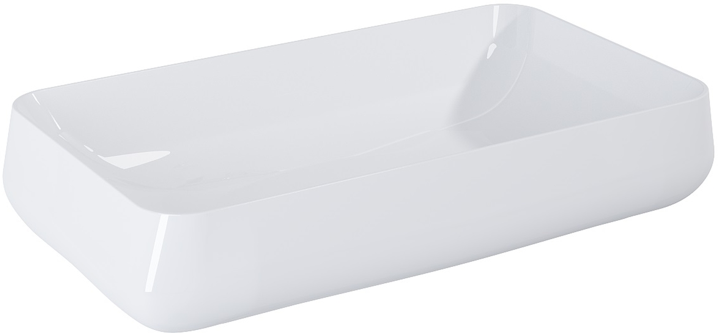 Elita Agnes lavabo 71.5x41 cm rectangulaire à poser blanc RE040720178060