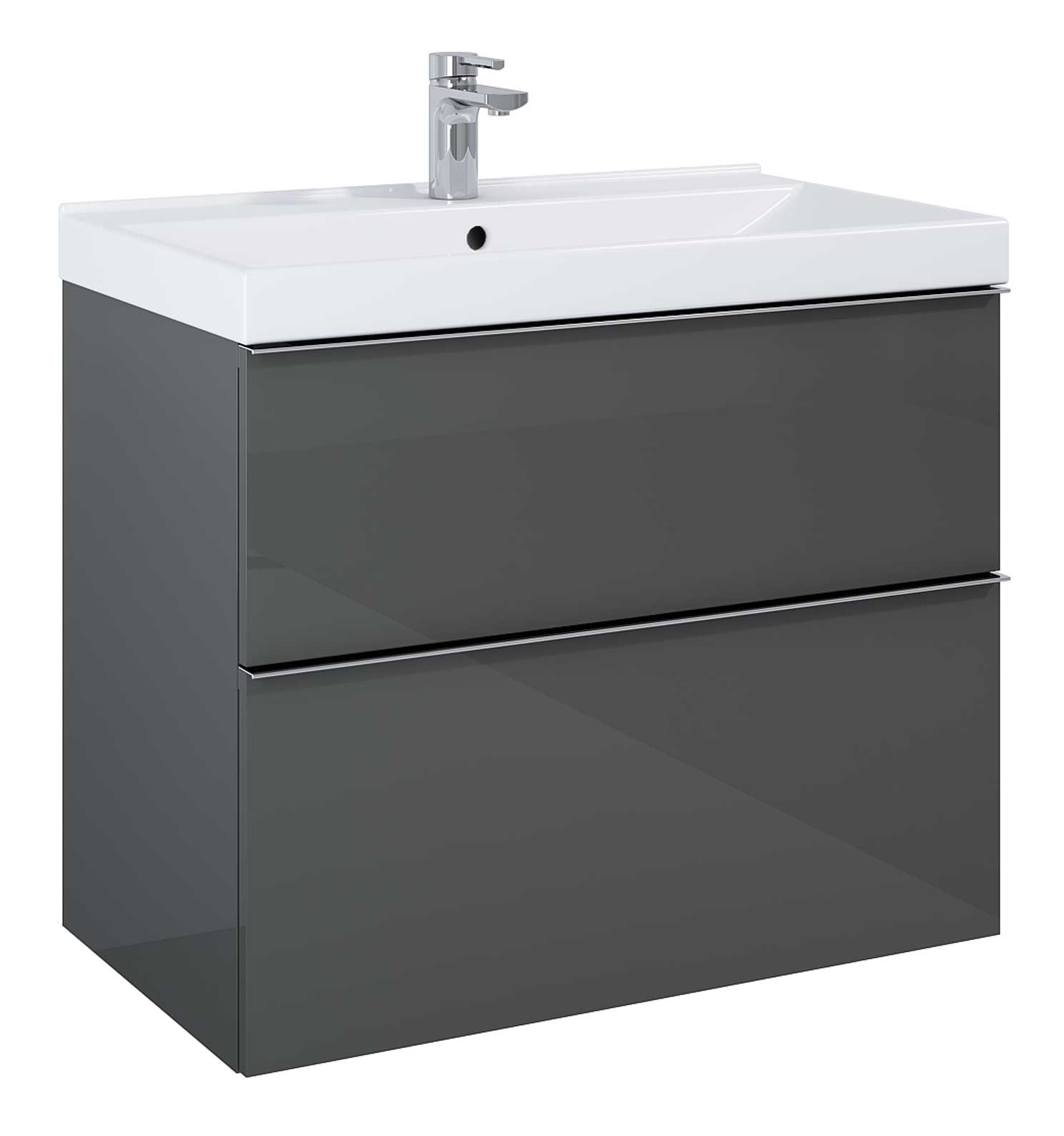 Elita Look armoire 80x44.9x63.5 cm sous-lavabo suspendu anthracite RE010801026610